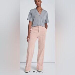 7 For All Mankind Blush Wide-Leg Pants